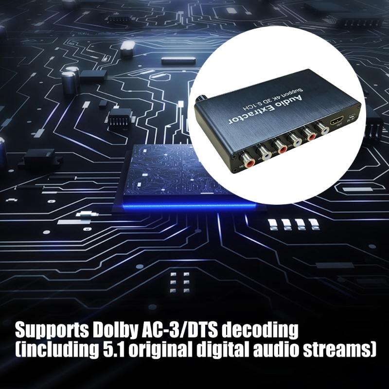 Decodifica audio digitale Decodifica da ingresso SPDIF a uscita audio surround analogica 5.1 per console di gioco TV monitor