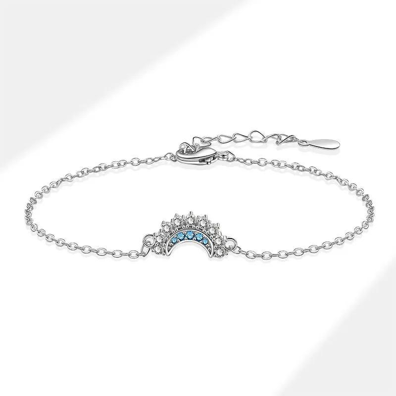 

2Pcs Sparkling Lovers Cubic Zirconia Sun and Moon Bracelet for Women Adjustable Couple Bracelets Set Party Wedding Zircon Gift