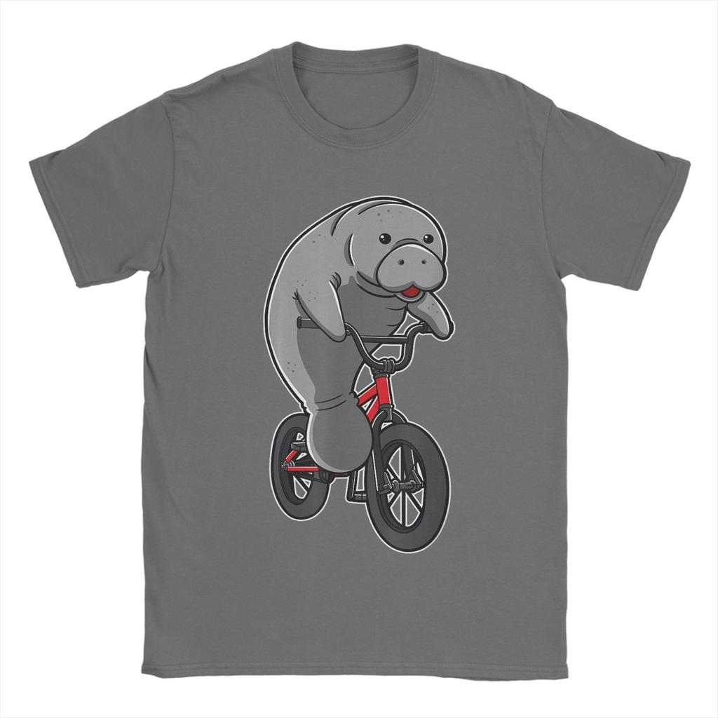 Awesome Unisexatees Sea Cows Dugong Biker Cyclist Floaty TShirts Unisex O Neck T Shirt Short Sleeve Tee Shirt Plus Size Clothing