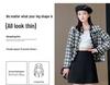 2026 Women's Black Wool Blend High-Waisted Slimming A-Line Short Skirt - Spring to Winter