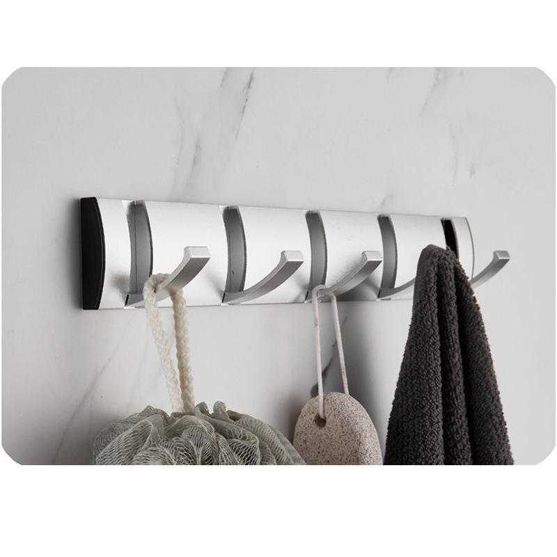 Coat Rack Wall Mount - Modern, Metal Wall Coat Rack Sturdy Wall Hook Rack Rail for Hanging Coat, Jacket, Clothes, Hat