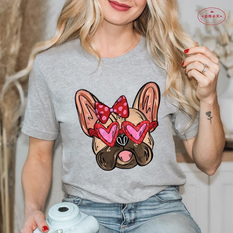 French Bulldog Unisex T Shirt Fashion Dog Graphic Tops Summer Short Sleeve Tees Harajuku Streetwear Aesthetic Female Clothing