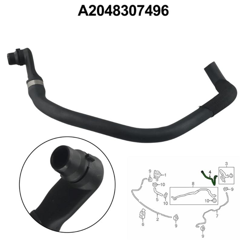 Radiator Water Pipe 2048307496 A2048307496 for W204 W212 X204 X218 E200 E220 E250 A207 Engine Coolant Hose Replacement