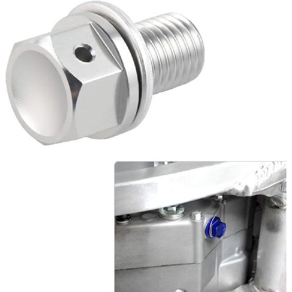 

NICECNC Sliver Magnetic Oil Drain Plug Screw Cap Compatible with Suzuki DRZ400S 2000-2009 2011-2023 DRZ400SM 2005-2009 2013-2023 DRZ400E 2000-2007 серебряный