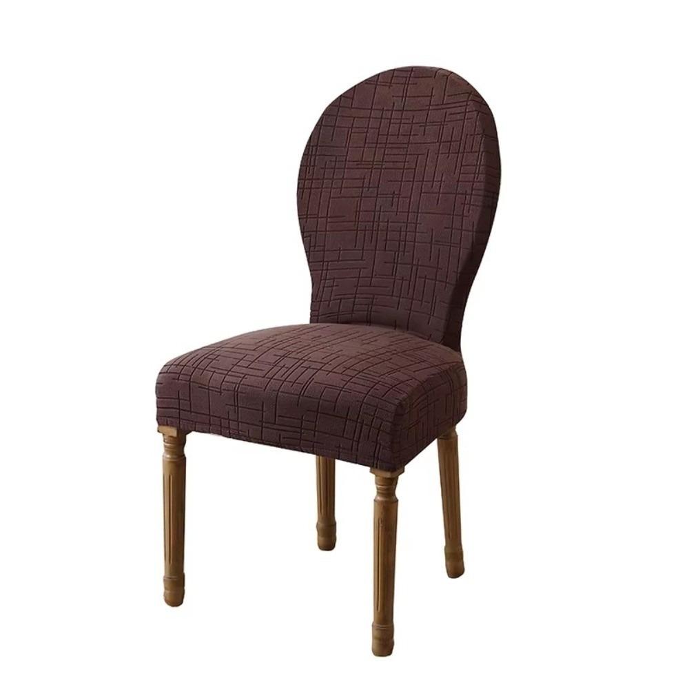 Coprisedie Rotondi Nordic con Schienale T-Jacquard Regolabile per Tavola da Pranzo Coprisedie Elastico Curvo Protettore per Sedia per Casa Matrimonio
