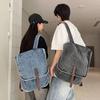 Denim Backpack Retro Commuter Large Capacity Travel Backpack