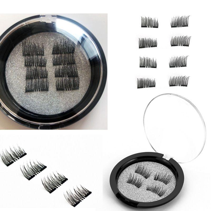 Hand Woven Synthetic Fiber Magnetic Eyelashes Soft Magnet Technology For A Natural Look In Black