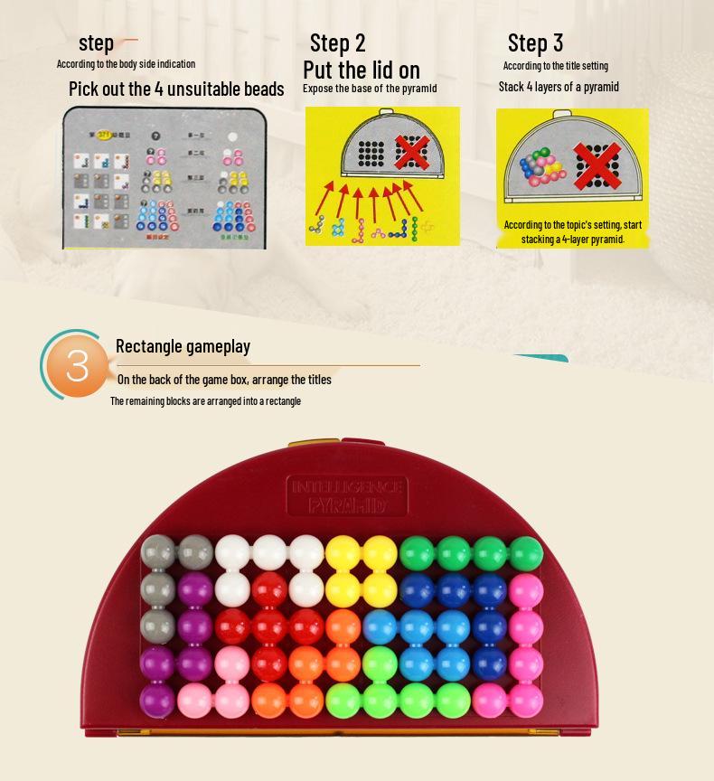Qi Ji Pyramid Wisdom Beads: Children's Logical Thinking and Reasoning Toy