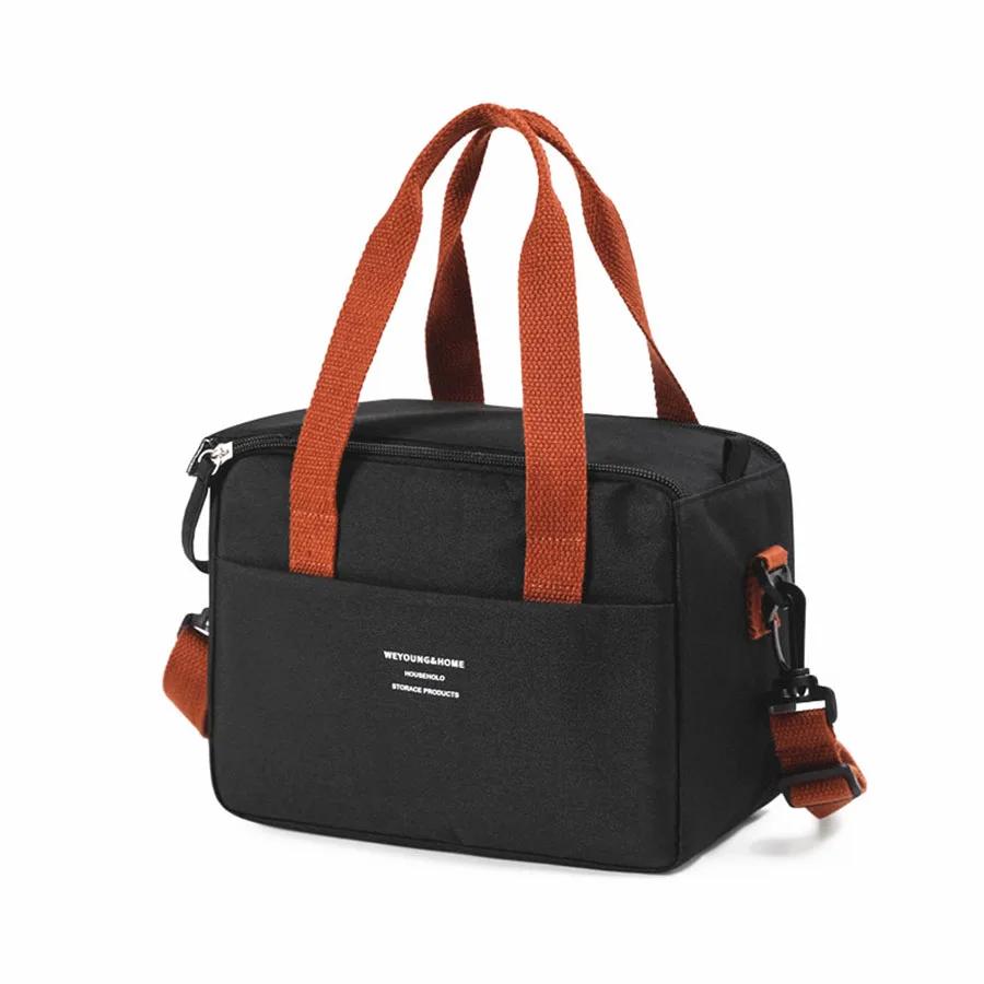 New Portable Lunch Bag Cooler Tote Hangbag Picnic Insulated Box Canvas Thermal Food Container Men Women Kids Travel Shoulder Bag