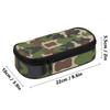 Pen Case High Capacity Wear Resistant Polyester Easy Open Zipper with Main Compartment Mesh Pocket and Pen Slots for Students