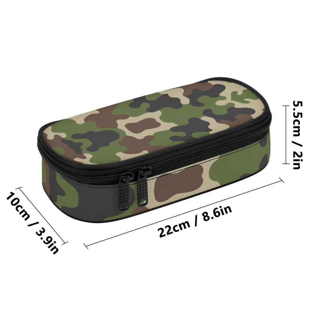 Pen Case High Capacity Wear Resistant Polyester Easy Open Zipper with Main Compartment Mesh Pocket and Pen Slots for Students