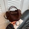 Women PU Leather Mini Shoulder Bag 2025 Winter Retro Soft Bucket Bag Luxury Designer Trend Female Crossbody Handbags