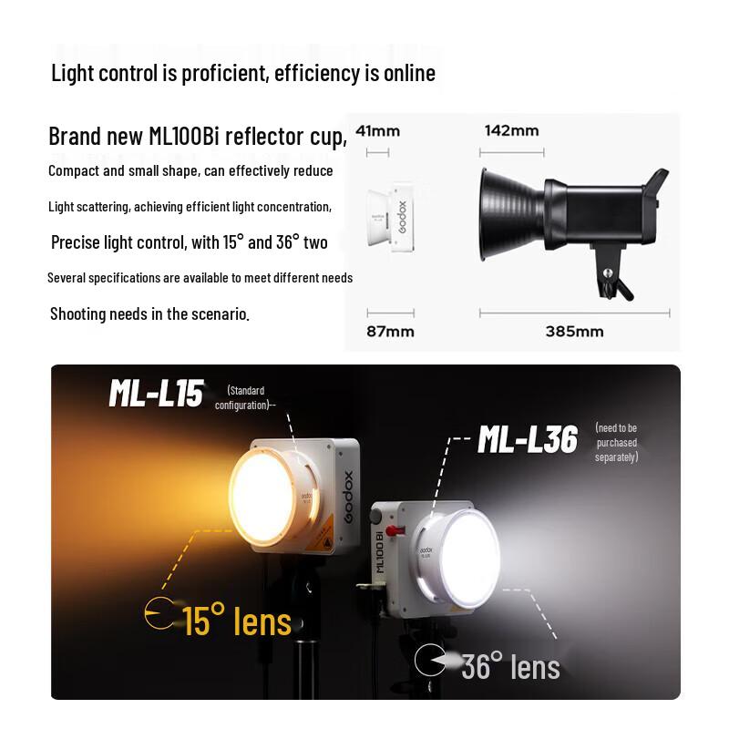 Godox ML100Bi Bi-color Handheld LED Video Light