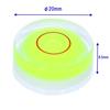 Ebisu Level, Round Bubble R20, for Machine Mounting, Green, 2cm Deep X 0.85cm High X 2cm Wide