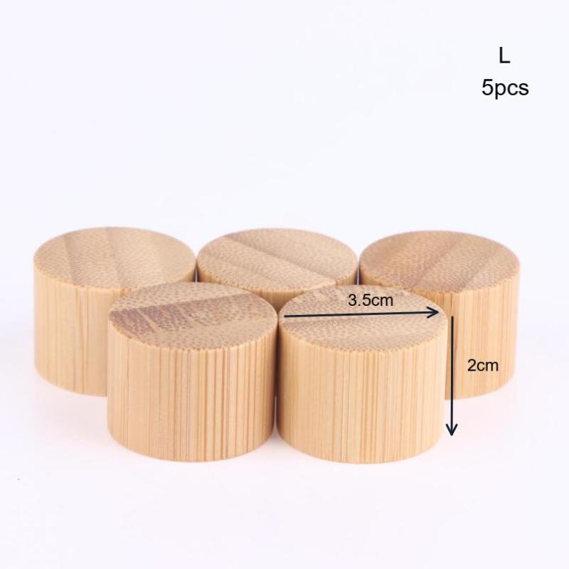1/5 Pcs Eco-Friendly Screw Bamboo Bottle Caps With Reducer Replace Empty Bottle Caps With Drop Plug Real Bamboo Cover Screw Cap