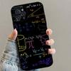 Physics Chemical Mathematics  Anime Black Soft Silicone Phone Case For Iphone17 Air 16 15 14 13 12 11 Mini Pro Max Plus