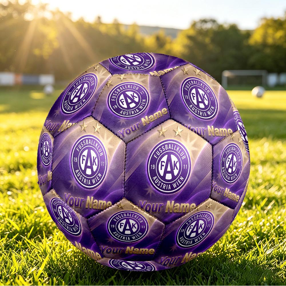 Personalized Size 5 Football Austria Wien FC Pattern Outdoor Game Sports Ball Gift
