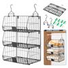 Fenghome Hanging Rack, Set of 3, Closet Storage, Foldable, 2025 New Design, Multiple Connectable Shelves, Compact Folding, Large Capacity Under-Cabine