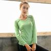 Plus Size Quick-Dry Long Sleeve Fitness Top for Yoga and Running