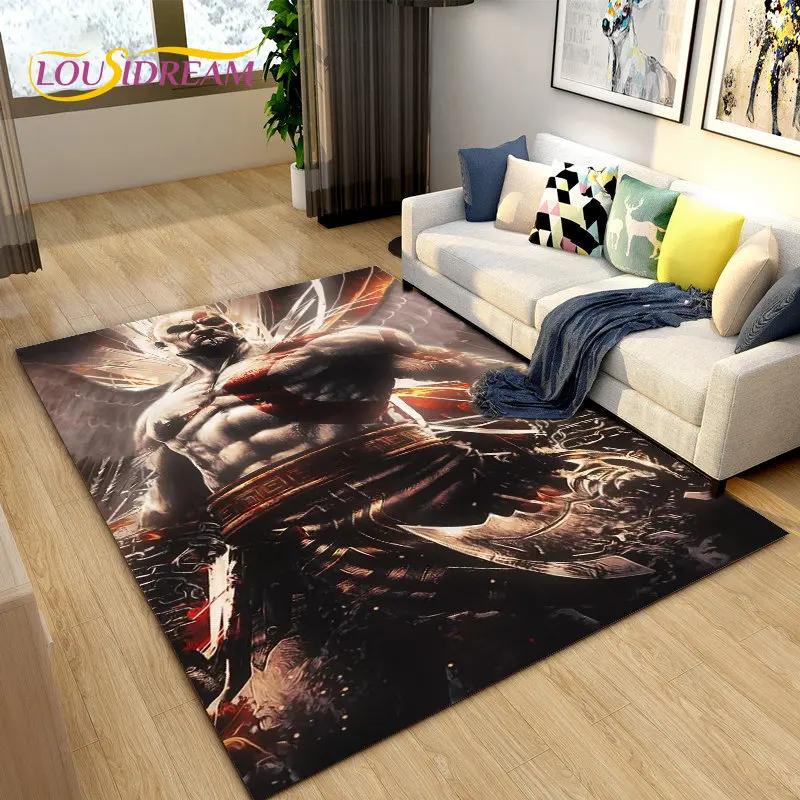 God of War Game Gamer Area Rug Large,Carpet Rug for Living Room Bedroom Sofa Doormat Decoration,Kids Play Non-slip Floor Mat