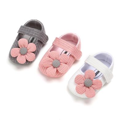 Weiche Woll-Prinzessinnen-Babyschuhe für Mädchen mit kleiner Blume, ideal für 0–1-Jährige