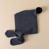 Thick Children's Scarf Hat Striped Design Kids Warm Cap Versatile Knitted Hood Scarf  Unisex Baby