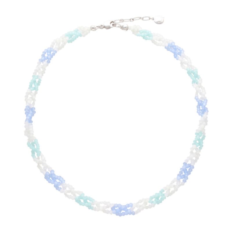 

Rita Monica beaded twist necklace Blue RH2-B3N09