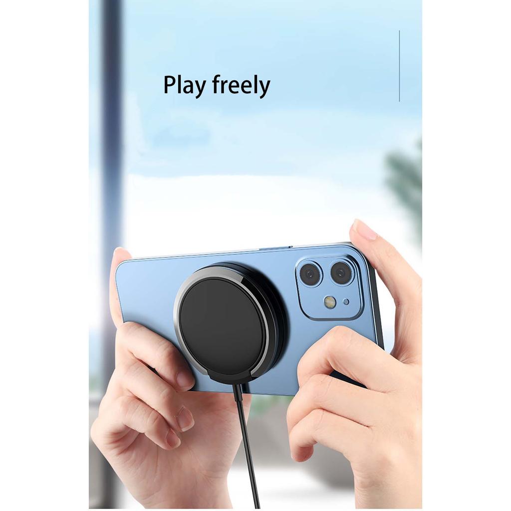 Wireless Charger With Vertical Magnetic Bracket 15W Wireless Magnetic Fast Charging