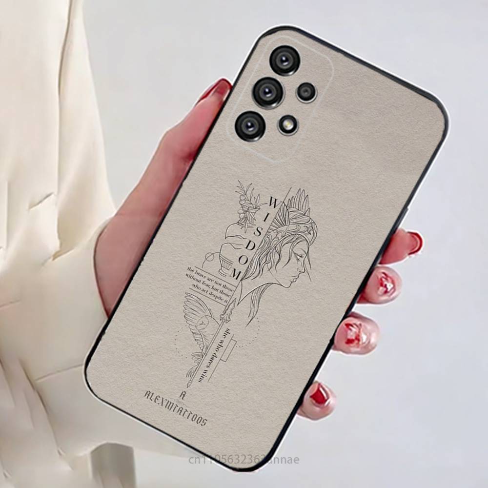 Abstract Greek Mythology Athena Phone Case for Samsung Galaxy A73,23,53,33,14,24,13,72,22,52,32,54,A34 Soft Cover