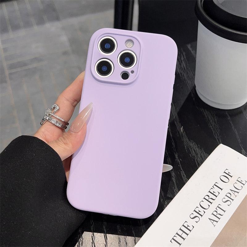 

М який силіконовий чохол з тонкими отворами для Apple iPhone 16 15 Pro Max 14 Pro 13 з магнітною присоскою та стійким до падінь дизайном iPhone 13 світло-фіолетового кольору