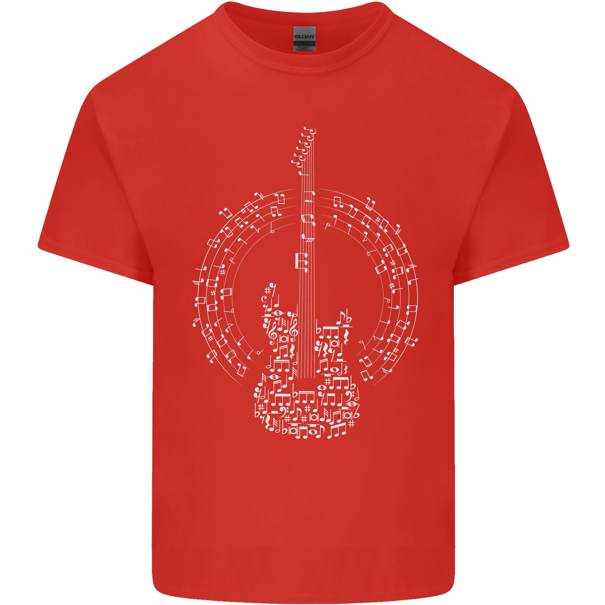 Guitar Notes Electric Guitarist Player Rock Unisexs Light Cotton TShirt S