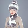 Old Man in Fur Rex Rabbit Hair Hat Ladies Autumn and Winter Mom Old Woman Warm Fox Hair Grandma Top Hat