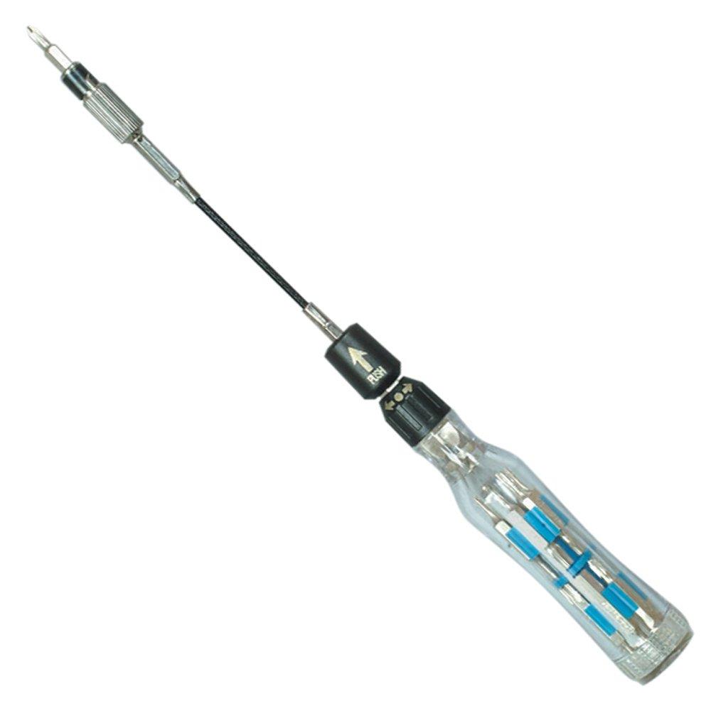 Ichinen Access Precision Screwdriver with Micro Ratchet 13942 P.Tool 30-in-1 Function, Flexible/Straight Type,
