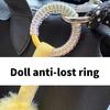 6pcs Silicone Stretchable Key Rings Plush Toy Loss Proof Coil Soft Secure Fasteners For Backpacks Bags Kids Adults