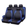 Car Seat Covers - AIMOONSA - Universal Fit - Synthetic Leather - Royal Blue - 9 Pieces