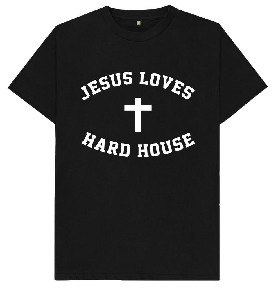 Jesus Loves Hard House Music Rave Music T Shirt