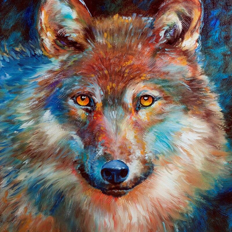 

DIY 5D алмазная живопись Волчий мир Алмазная мозаика наборы крестиков украшение дома полная круглая алмазная вышивка Round 30x40cm