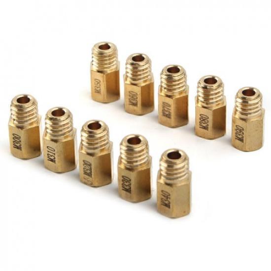 10Pcs Carburetor Main Jet For Mikuni VM TM TMX 300 310 320 330 340 350 360-390