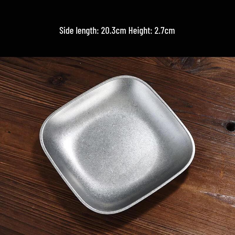 Retro Japanese Stainless Steel 3-Compartment Dip Plate