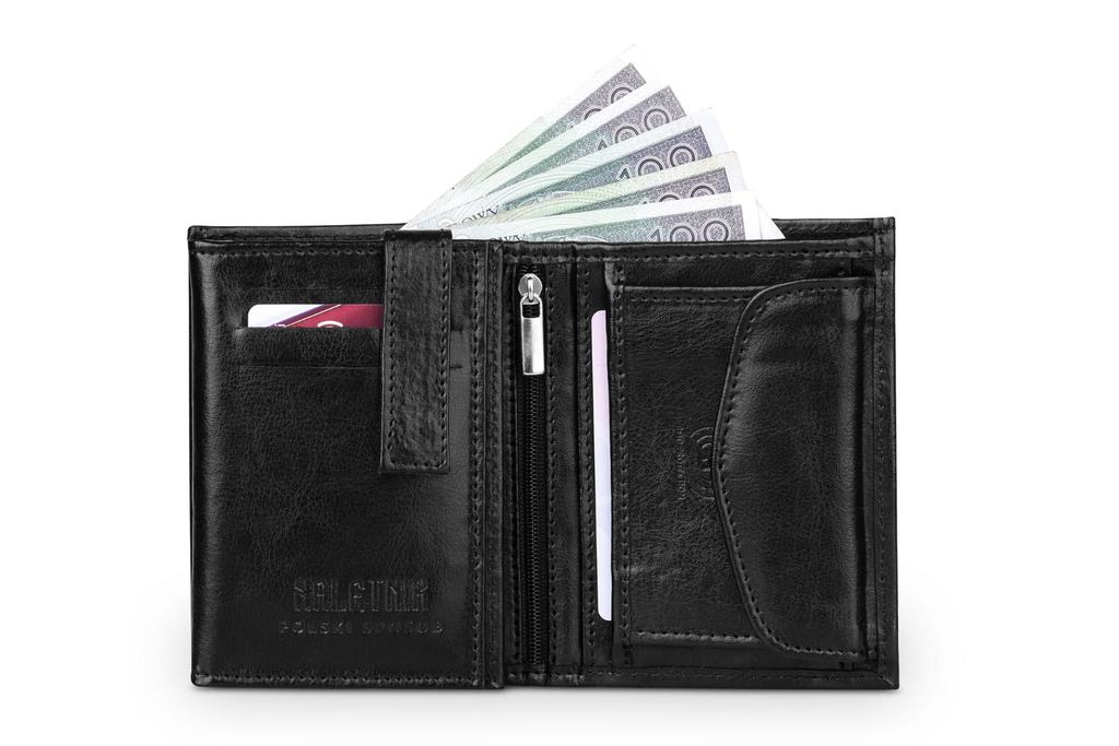 Men' Leather Wallet Kantyk Black