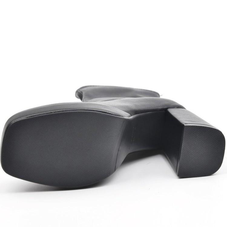 Women's short Martin boots comfortable soft elastic trend non-slip wear-resistant chic hundred outstanding height increase shoes