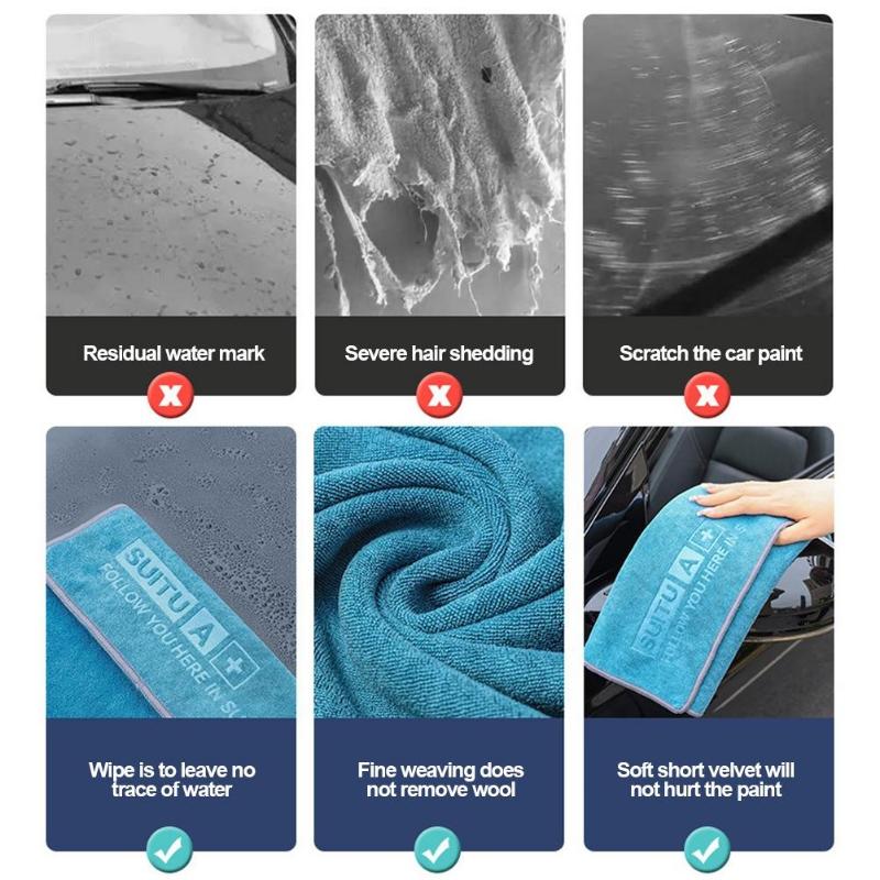 Ręcznik samochodowy z mikrofibry Ściereczka z mikrofibry Ręcznik do mycia Ściereczka do czyszczenia i suszenia z mikrofibry Myjnia samochodowa Auto Detailing do pielęgnacji samochodu Polerowanie woskiem