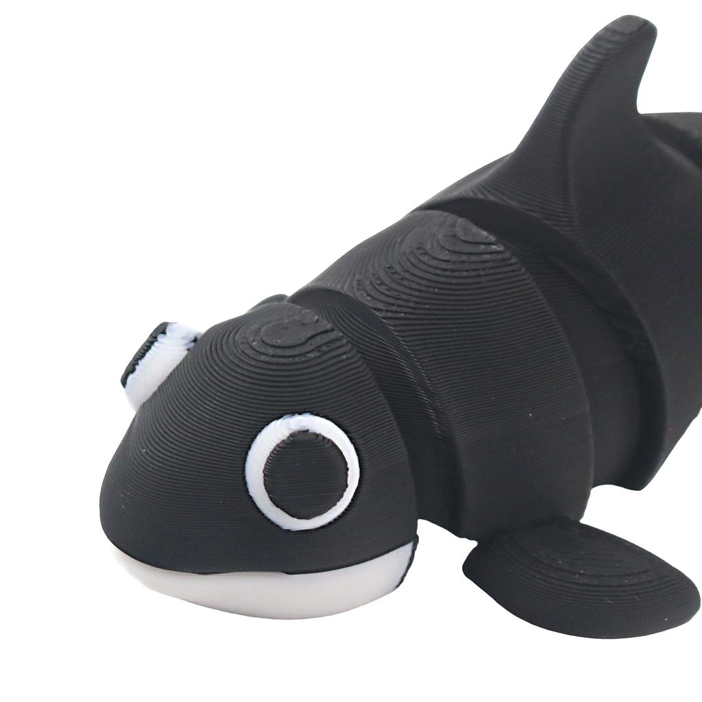3D Printing Of Black Tiger Whale - Flexible And Movable Joints, Simulation Of Marine Life Models, Decorative Ornaments