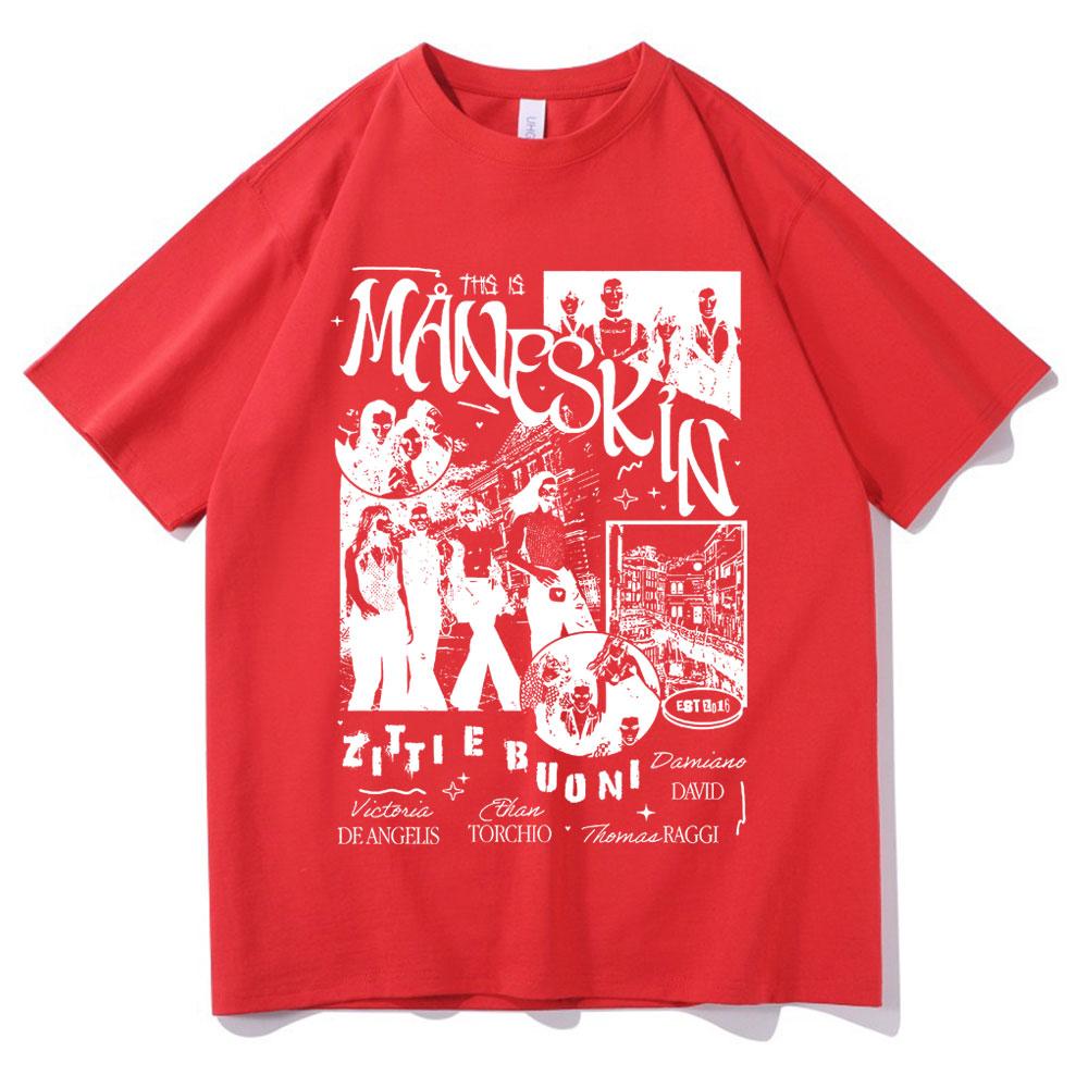 Italian Rock Band Unisexeskin T Shirt Music Album Print T Shirt Unisex Women Retro Hip Hop Oversized Tshirts Harajuku Cool Streetwear