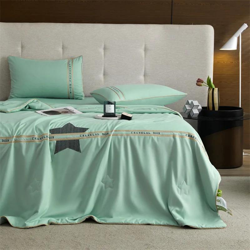 Четырехсезонное хлопковое соевое антибактериальное летнее одеяло класса А серии — фото 3