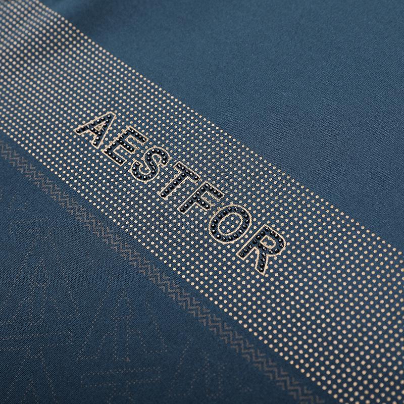 Letní pánská business polokošile Módní ležérní slim high-end klopový tričko s krátkým rukávem