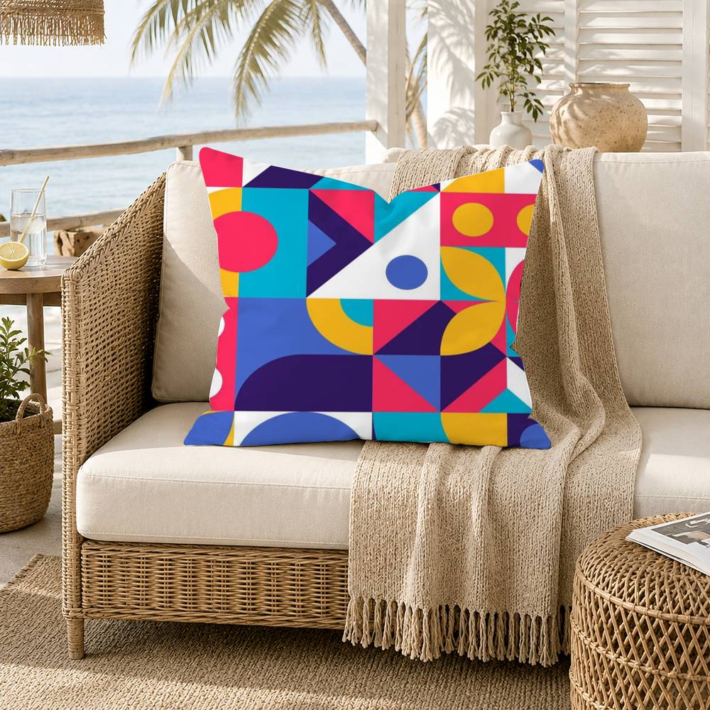 Striped ColorBlocking Art Pattern Pillow Case for Sofa Living Room Home office Decor Protective Cover