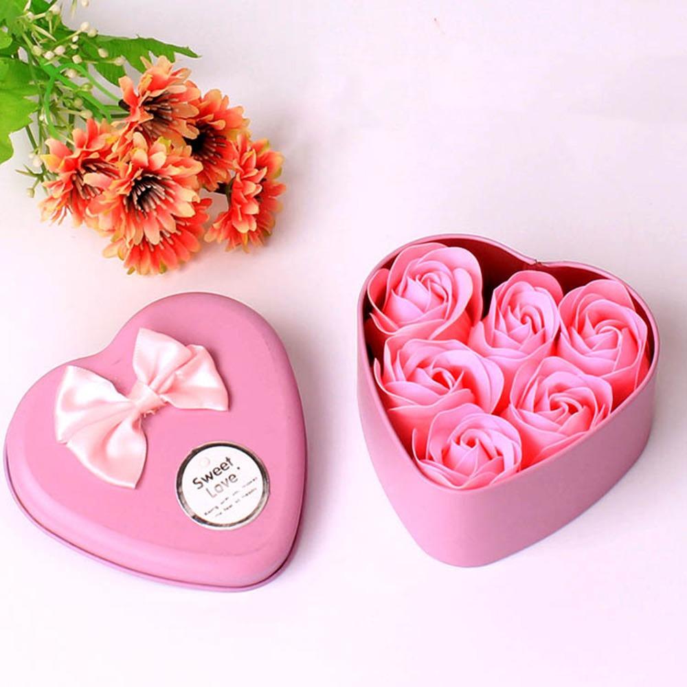 

6pcs Mix Color Scented Soap Rose Floral Scented Simulation Rose Artificial Scented Rose Flower DIY Rose Bouquet рожевий
