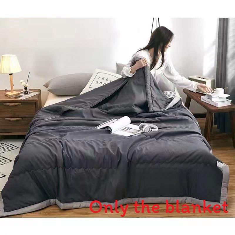 Color Solid Waterwashed Cotton Thin Summer Blanket For Home Children And