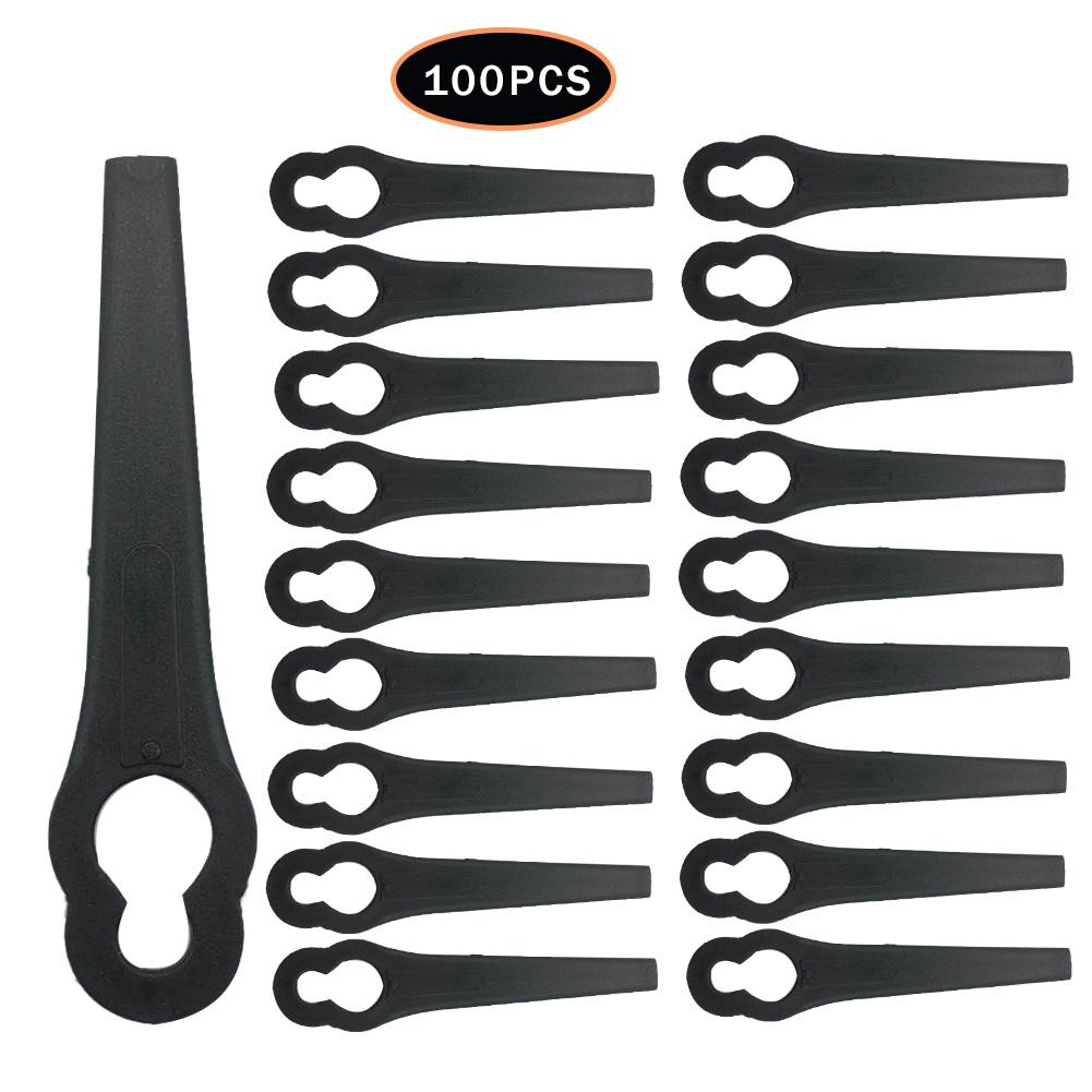 

100 ШТ. 8,3 СМ пластикові леза тримера для трави, змінні леза, леза газонокосарки для газонокосарки Bosch Einhell